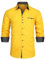Enlision Camisas para Hombre Casual Camisa de Vestir Formal Camisas Manga Larga Camisa Amarillo XL