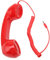 Auricular de Teléfono Retro, Auricular de Teléfono Retro Vintage de 3,5 Mm Receptor de Teléfono Celular, Micrófono de Teléfono Celular de Mano a Prueba de Radiación para (Rojo)