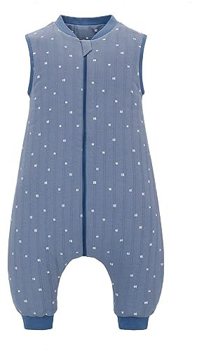 Baby-Schlafsack mit Beinen, 2,5 TOG, ärmellose tragbare Decke für Kinder, Unisex, 100% Baumwolle, Winter-Kleinkind-Schlafsack für Kleinkinder
