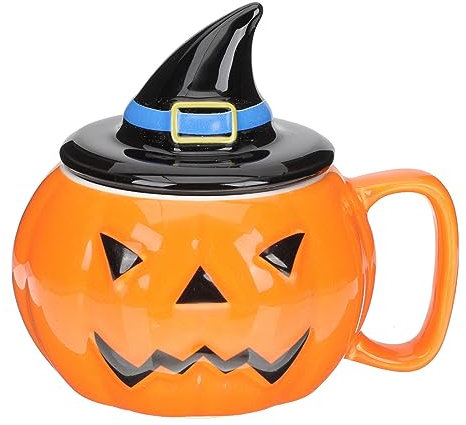 Luxshiny Taza De Halloween De Agua De Halloween Taza De Desayuno Calabaza De Café Linda De Calabaza Tazas De Calabaza Taza De Café De Otoño De Sopa 3d Leche Cerámica