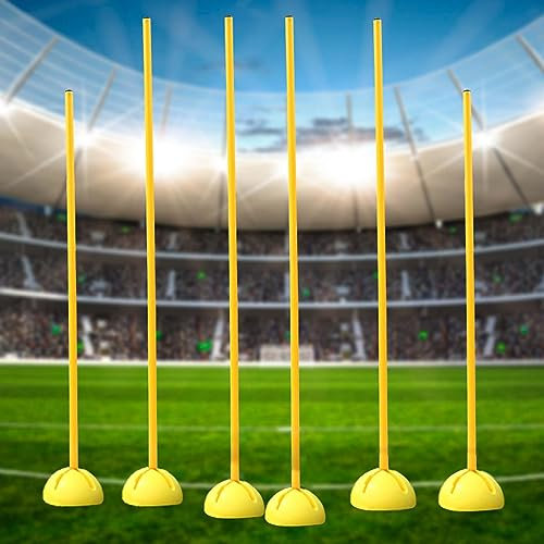 Pali da slalom, pali da calcio 6 12 18 Set Adulti Adolescenti Sport di formazione Slalom Pali, Lunghezza 1 1,2 1,5 m poli di formazione di calcio, Palo per migliorare la coordinazione dei rimbalzi e l