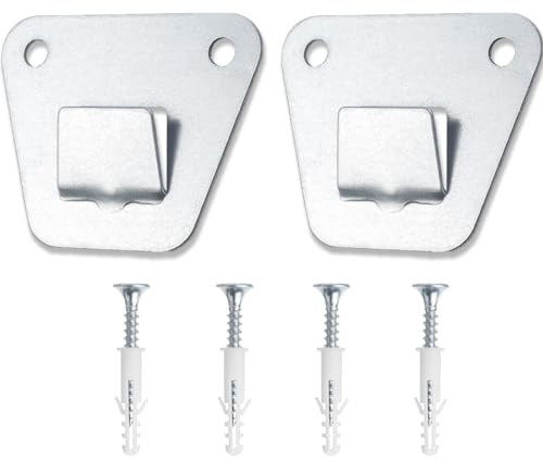 LUTQ 2-Set Wall Fan Mounting Bracket, Heavy Duty Wall Mounting Fan Bracket, Solid Steel Fan Wall Mount Bracket with Fastening Screws, Oscillation Fans Hidden Holder Bracket