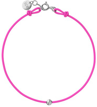 ICE Jewellery - Diamond bracelet - Cord Neon pink (021100)