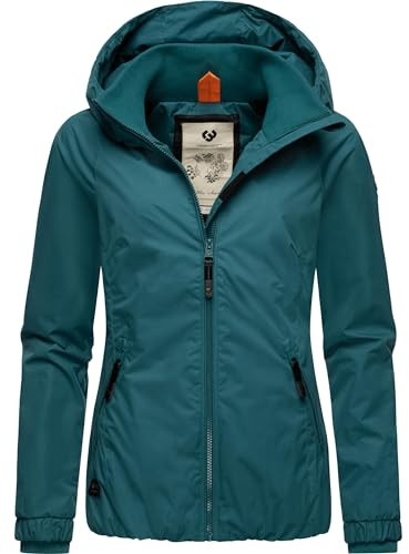 Ragwear Damen wasserdichte Übergangsjacke leichte Jacke kurz mit Kapuze Dizzie Intl XS-6XL