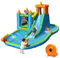 COSTWAY Inflatable Water Park, 596 x 319 x 250cm Kids Bouncy Castle with Blower, Slide, Climbing Wall, Water Cannon, Ball Pit, Splashing Pool, Blow up Jumping House for Summer Outdoor Play
