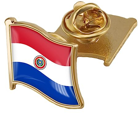 Broche Drapeau Du Paraguay En Émail, Épingle À Huile En Forme De Gouttes De Cristal, Insignes Du Drapeau Du Monde, Accessoires Pour Vêtements, Écharpe, Broche Art Déco, Grand Millésime, Broc