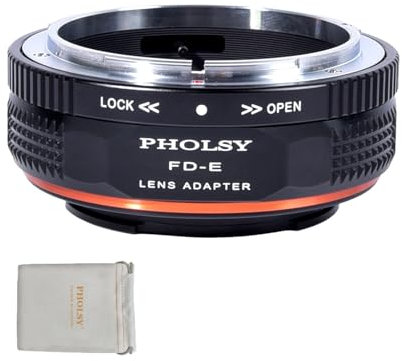 PHOLSY Manueller Objektivadapter: Kompatibel mit Canon FD/FL Objektiv und Sony E (NEX) Kameragehäuse