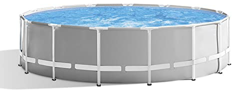 Entspannen Sie sich in einem Außenpool mit rundem Metallrahmen von 30 x 80 cm mit Filterpumpe