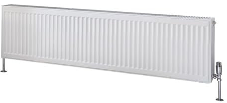 Milano Compact White Type 33 Horizontal Triple Panel Convector Radiator - 400mm x 1600mm