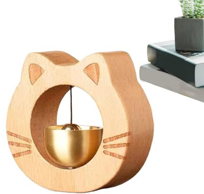 FmtwPhn Niedliche Katzen-Türklingel, Katzen-Türklingel zum Reinkommen, Magnetische Eintrittserinnerung, Türöffnung, Türklingel, Kühlschrankdekoration, Katzenglockenspiel, Glocke für den Hauseingang,