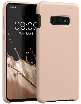 kwmobile Hülle kompatibel mit Samsung Galaxy S10e Hülle - Silikon Handy Case - Handyhülle weiche Oberfläche - kabelloses Laden - Altrosa