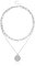 JINBIXIANGDJKS Schmuck Mode Geometrische Kette Doppelschicht Halskette Avatar Runde Halskette(Silver)