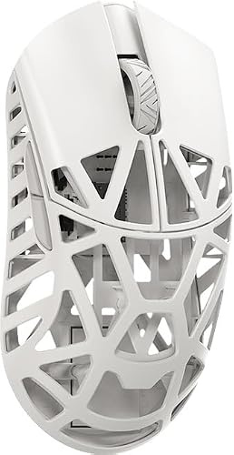 SMACKAPE WLMOUSE Beast X Pro Souris de jeu ultra légère en magnésium 39 g, capteur PAW3950 HS, taux de polling 8K, 30 000 DPI, commutateurs OM et TTC, panneaux latéraux personnalisables. Blanc laiteux