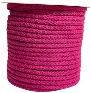 VERDEZZA, Corda tricotin MM6 x 25 METRI, per scritte personalizzate, lavori uncinetto, fai da te (Fucsia 26)