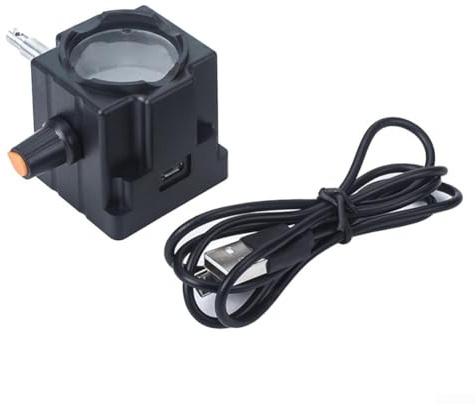 Sorgente luminosa a LED bianca, lampada per microscopio a luminosità regolabile, per microscopi video monoculari stereo biologici e strumenti ottici (A)