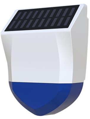 Pqahffowr Tuya Smart WiFi Sirena Alarma de sonido y luz al aire libre Alarmas de sonido solares impermeables