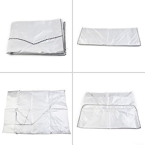 Couvercle argenté pour lave-linge à chargement frontal, étanche et anti-poussière (XL)