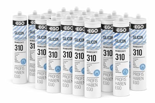 EGOSILICON 310 B1 Brandschutz-Silikon – 20x 310 ml Kartuschen – ideal für feuerhemmende Verglasungen & Fugen mit hohen Brandschutzanforderungen Manhattan