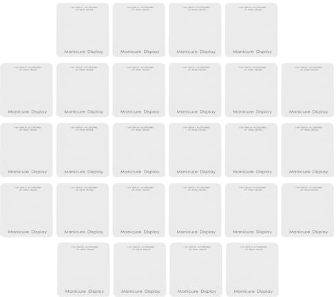 IMIKEYA Cards Presentation for Nail Display 40pcs Tips White Paper Organize and Easy to Products Product for Professional Purposes