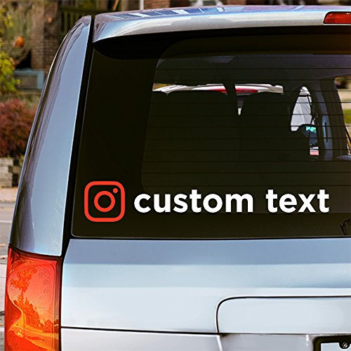 Oliver's Labels Personalizzato vinile Instagram Window Car Decal Sticker Scegli carattere, colore e testo