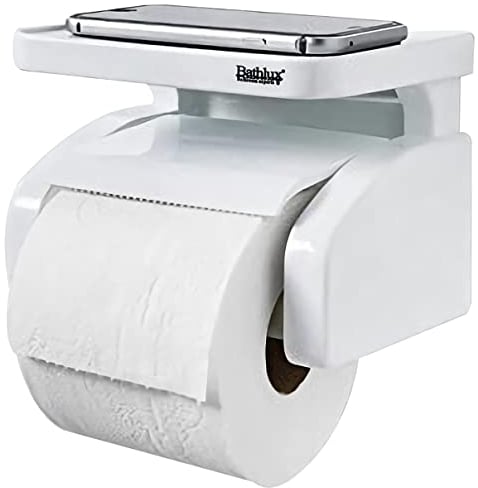 Dream Hogar Porta carta igienica da parete con ventose, colore: bianco