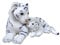 WILD REPUBLIC Mom and Baby Weißer Tiger, Großes Kuscheltier, 38 cm, Geschenkidee für Kinder, Kuscheltier mit Baby, Riesen-Stofftier aus recycelten Wasserflaschen