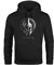 Neverless® Hoodie Herren Aufdruck Sparta Helm Krieger Warrior Printshirt T-Shirt Kapuzen-Pullover Männer Fashion Streetstyle schwarz XL
