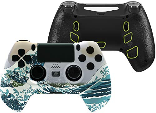 eXtremeRate Decade Tournament Controller(DTC) Actualización Kit para ps4 JDM-040/050/055 Control Actualización Board&Carcasa Ergonómica&Botones Traseros&Gatillos Stops-No Incluye Mando(La Gran Ola)