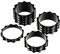 Alu A-Head Spacer Set Vorbau 4-teilig 1 1/8 Zoll Distanz Ringe 5/10/15/20 mm Schwarz