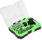 Toolzilla Universal Socket Tool Set - Green Magnetic Ratchet Screwdriver with Power Drill Adapter - Cool Multi-Socket and Multi-Functional Power tools - Universal Socket Grip Gadgets for Men and Women
