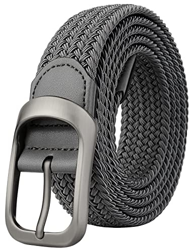 Drizzte Gürtel Herren Übergröße 110-180cm Männer Arbeits Elastischer Stretchgürtel Stoffgürtel Schwarz
