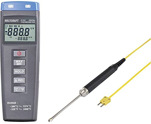 VOLTCRAFT K102 + TP 207 Temperatur-Messgerät Fühler-Typ K