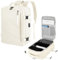VOESLD Zaino per Ryanair 40x20x25, Zaino da Viaggio Aereo Bagaglio a Mano Beige Zaino Porta PC Donna Uomo Impermeabile Bagaglio a Mano per Tutte le Principali Compagnie Aeree, con Porta USB 20L