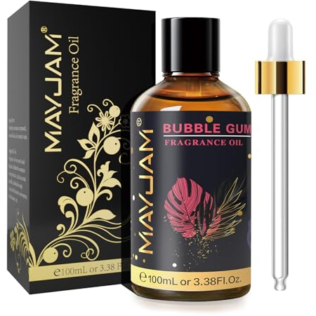 MAYJAM Aceite Perfumado de Chicle 100ml, Aceite con Fragancia Para Difusores de Aceites Esenciales, Aromaterapia, Hogar, Quemador de Aceite