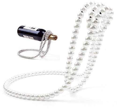 Collier de Perles casier à vin chaîne Magique en métal Porte-Bouteille de vin Suspendu casier à vin pour la décoration de la Maison