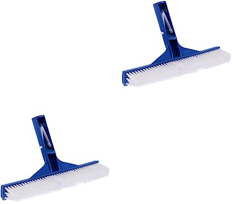 Healeved Lot De 2 Brosses De Nettoyage pour Carrelage De Piscine Rondes Et Robustes Poils en Plastique Rigide Ajustement Universel 10 Pouces