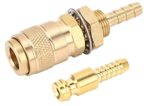 Adaptateur de Gaz et Refroidi à L'eau, Connecteur Rapide, Régulateurs de Gaz de Soudage, Torche de Soudage, Raccord Rapide pour Torche de Soudage MIG TIG (6MM)