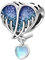 PANPOKI 925 Sterling Silber Charms Anhänger für Armband Charm Liebe ausdrücken Bead Charms Armband für Damen Pendant, Kompatibel mit Europäischen Armbändern (Sternenhimmel Liebe Charms)