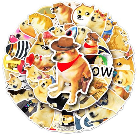 50 Stück Süße Aaufkleber, Lustige Meme Sticker Set, Wasserfeste Meme Aufkleber für Auto Laptop Skateboard Fahrrad Moped Fahrrad Computer, Geeignet für Erwachsene Kinder