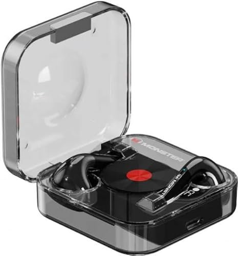 Monster XKT01 - Auriculares Bluetooth 5.2, auriculares inalámbricos TWS, reducción de ruido ENC, modo juego/HiFi, blanco (Black Edition)