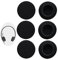 Pack de 6 almohadillas de repuesto redondas de espuma de 55 mm, almohadillas para los oídos para los auriculares de audio, almohadillas de esponja cómodas, accesorios de reparación universales - negro