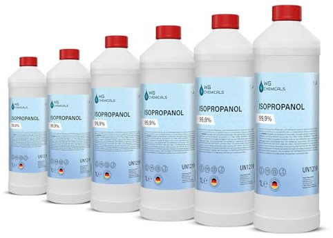 Isopropanol 99,9 % | technisches Lösungsmittel & Entfetter | Reinigungsalkohol (6x1 Liter)