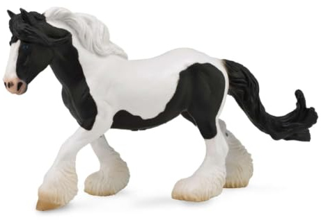 CollectA Gypsy Mare, Black & White Piebald Horse Figure | Realistic Collectable Animal Figure for Imaginative Play, Gift for Kids Age 3+