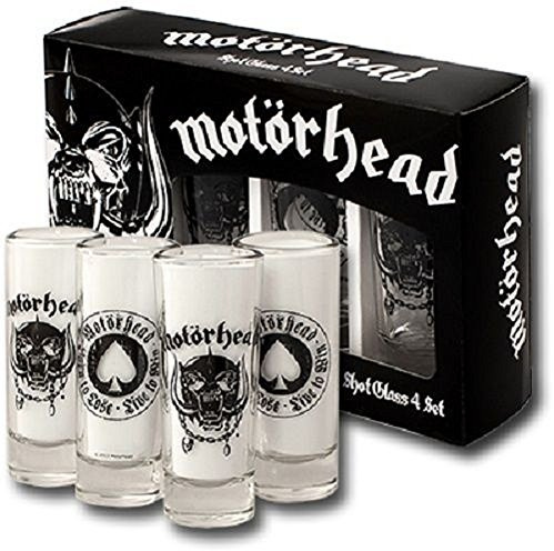 for-collectors-only Motörhead Schnapsgläser 4 Shotgläser England & Born to Lose Shot Glass 4 Set NEU