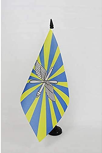 AZ FLAG Drapeau de Table Armée de l'air de la Russie 21x14cm - Petit Drapeaux DE Bureau de la Force aérienne Russe 14 x 21 cm