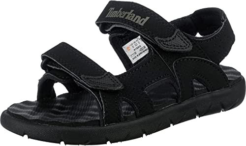 Timberland Perkins Row-2-strap, Sandales Bout ouvert mixte enfant, Noir (Black Xv0), 23 EU