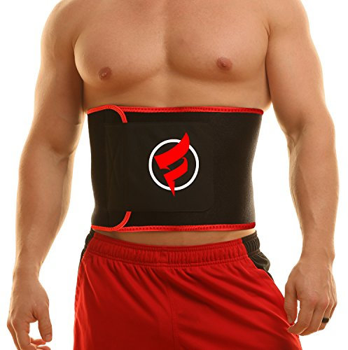 Fitru Ceinture amincissante pour sauna, abdominaux, pour homme et femme, rouge