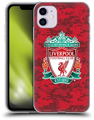 Head Case Designs Officially Licensed Liverpool Football Club Home Red Crest Digital Camouflage Soft Gel Case Compatible With Apple iPhone 11