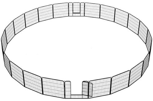Yaheetech Clôture Décorative 24 Panneaux 80 cm Enclos Métal pour Jardin Brise-Vue