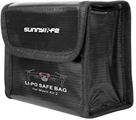 DJFEI Explosionsgeschützte LiPo Akku Tasche für DJI Mavic Air 2, Akku Schutzhülle LiPo Safe Bag Explosionsge Schütztes Case für DJI Mavic Air 2 (Für 2 Batterien)
